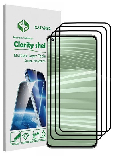 اشتري 3 Pack For Realme GT2 Pro Screen Protector Tempered Glass Full Glue Back في الامارات