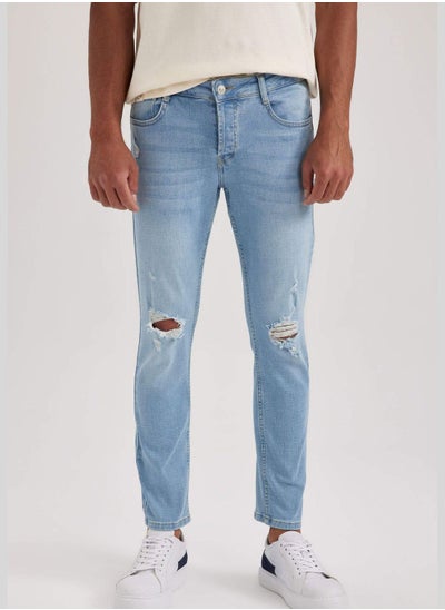 Buy Man Skinny Fit Denim Trousers in UAE