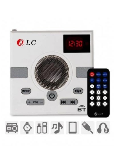 Buy Portable Radio Bluetooth Speaker With Remote White/Black/Grey in Saudi Arabia