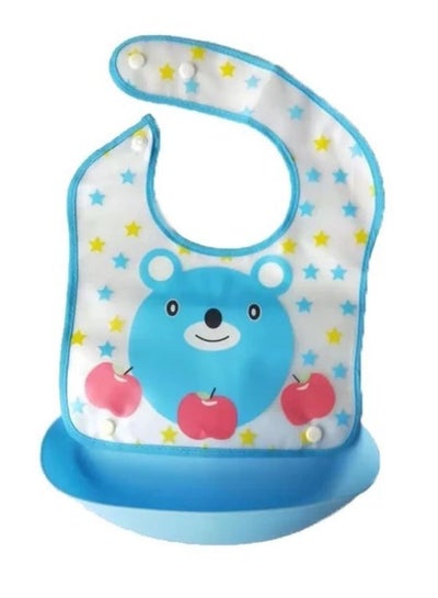 Buy Multicolored washable waterproof silicone bib for kids in Egypt