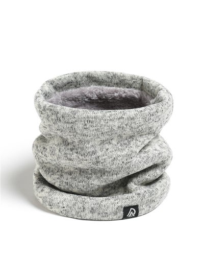 اشتري Mens Knitted Fleece Collar Winter Warm Neck ScarfWB35-2 gray rice WB35-2 gray rice في الامارات