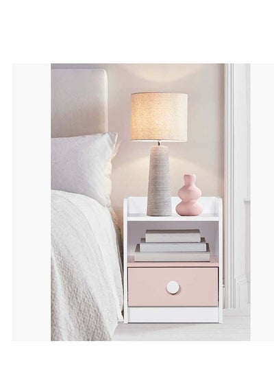 Buy Vanilla Bloom 1-Drawer Nightstand 40x50x40 cm in UAE