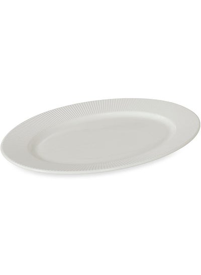 اشتري Tins Oval Tray, White - 36x23 cm في الامارات