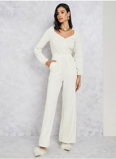 اشتري Textured Knit Straight Leg Jumpsuit في السعودية