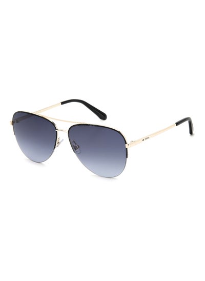 اشتري Women's Uv Protection Pilot Shape Metal Sunglasses Fos 3137/G/S Grey 50 - Lens Size: 50.2 Mm - Black في السعودية