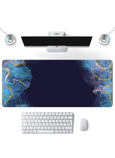 اشتري Large Mouse Pad Extended Gaming Mouse Pad Anti-slip Rubber Base Desk Pad Desktop Pad Smooth Fabric Keyboard Mouse Pad 800 * 300 * 3mm في الامارات