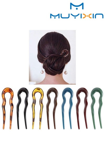 اشتري Hair Forks 5 inch French Hair Pin for Thick Long Hair Women Girls Buns, 7 Packs في الامارات