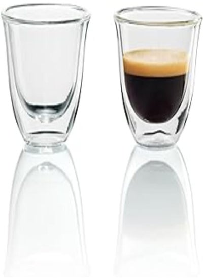 اشتري Delonghi 5513214591 Espresso Thermo Glasses - Pack of 2 في مصر