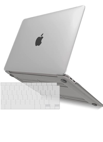 Buy Compatible with New MacBook Air 13 inch Case 2022 2021 2020 M1 A2337 A2179 A1932,Plastic Hard Shell Case with Keyboard Cover for Mac Retina Display with Touch ID, Frost Clear, MMA-T13CL+1 in UAE