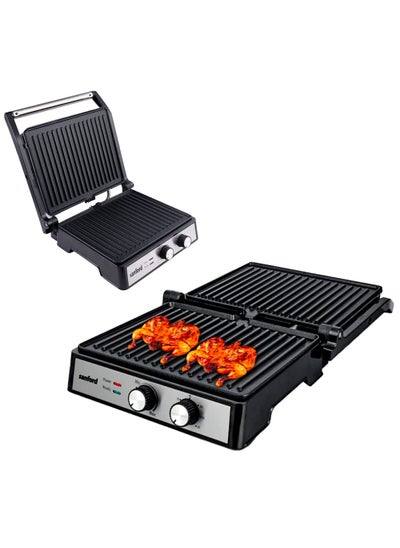 Buy Grill Toaster 2000W Non-Stick Coated Grill Plate SF9928GT in UAE