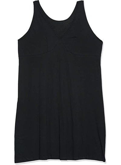 Buy Dahab Plain Sleeveless V-neck Cotton Undershirt for Women - Black, 5XL in Egypt