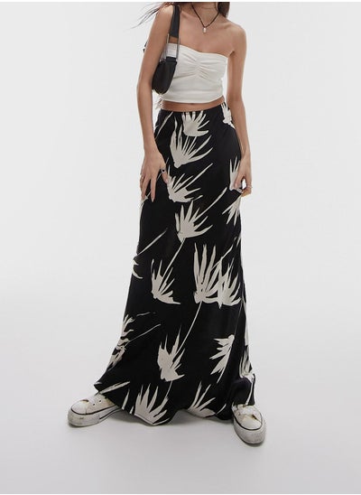 Buy Floral High Waist Skirt in UAE