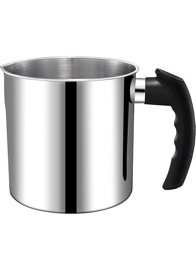 Buy Candle Making Pouring Pot, 1.3L Double Boiler Wax Melting Pot, 304 Stainless Steel Candle Making Pitcher, Silver Color with Heat-Resistant Handle and Dripless Pouring Spout Design in UAE