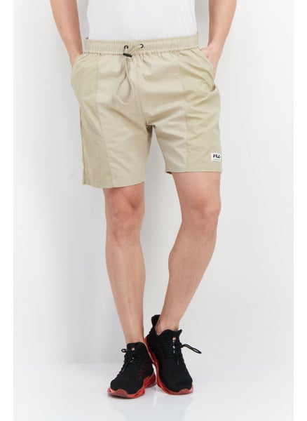 اشتري Men Sportswear Fit Drawstring Titling Outdoor Short, Beige في الامارات