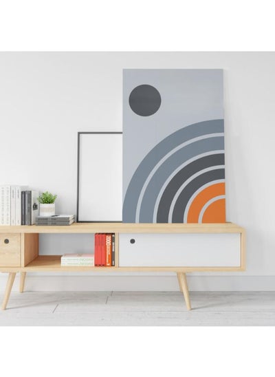 Buy Abstract Geometric with small black circle Printed canvas wall art in Egypt