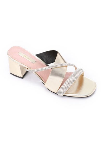 Buy Slip On Strased Mid Heeled Slipper in Egypt