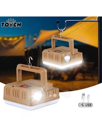 Buy Rechargeable Solar Camping Lantern with Power Bank - ZJ-1558 LED Light, Portable Tent Lamp, Solar & USB Type-C Charging, IP44 Waterproof Outdoor Light for Camping, Hiking, and Emergency Use in UAE