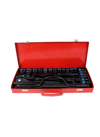 Buy 24-piece Chrome Vanadium Wrench Socket Set - With Iron box in Saudi Arabia