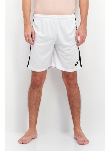 Buy Men Brand Logo Board Shorts, White/Black in UAE