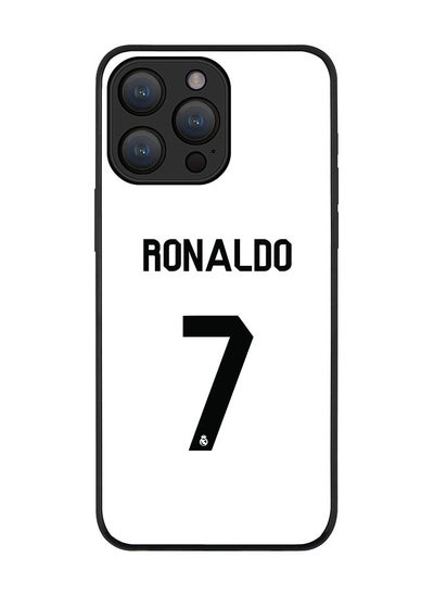 Buy Cover for iPhone 15 Pro Max Case Rugged Black Slim fit Soft Flexible Anti Drop TPU Gel Thin Protective Phone Cases - Ronaldo Real Jersey in UAE