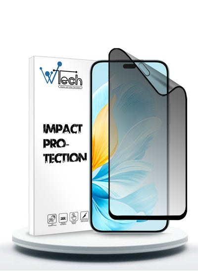 Buy Nano Ceramic Privacy Full Glue Full Cover Matte Flexible Screen Protector For Honor 200 Lite 5G 2024 Clear/Black in UAE