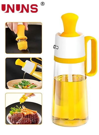 Buy Oil Dispenser Bottle,Dropper Measuring Oil Dispenser Bottle 500ml With Silicone Brush 2 In 1,For Kitchen Cooking,Frying,Baking,BBQ Pancake,Air Fryer,Marinating in UAE