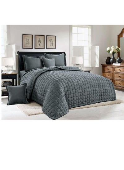 Buy Double comforter set, compressed mattress, consisting of 6 pieces, polyester comforter, size 230 by 250 cm in Saudi Arabia