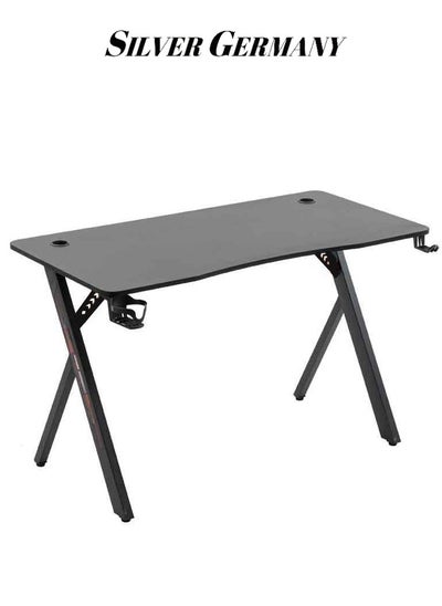 Buy Gaming Table Computer Table Home Office Table Gaming Table Esports Table with Headphone Hooks and Cup Holders in Saudi Arabia