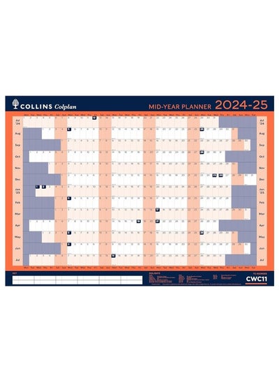 Buy Collins Colplan Mid Year A1 Wall Planner Academic Year 2024-25 - Large Mid Year Wall Calendar Planner for Students, Teachers and Academics - CWC11-2425 - July 2024 to July 2025 in UAE