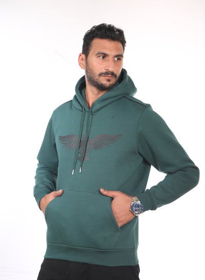 Buy Hoodie  Milton  Printed  "Eagle" 92216 ,Army Green,S in Egypt