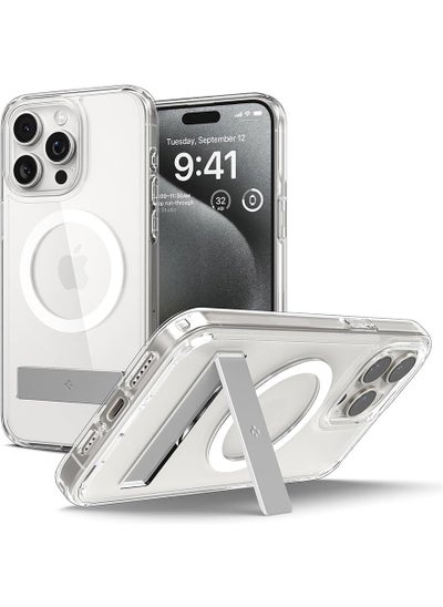 Buy Ultra Hybrid S MagFit iPhone 15 Pro MAX Case Cover MagSafe with Kickstand - Crystal Clear in Saudi Arabia