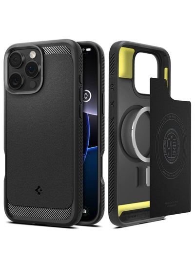 Buy Spigen Rugged Armor MagFit Designed for iPhone 16 Pro Max Case (2024) Compatible with MagSafe - Matte Black in Egypt