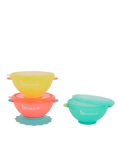 اشتري 2 in 1 Bowl & Containers with Lid, Set of 3 Multicolor في الامارات