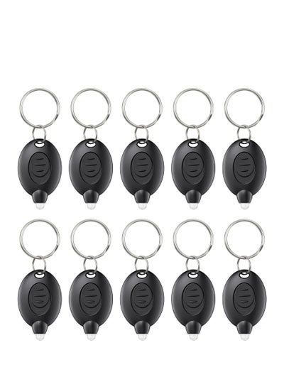 Buy Mini LED Keychain, 10 Pcs Mini LED Keychain Flashlight, 12 Lumen Portable Ultra Bright Battery Powered, for EDC Outdoor Camping Hiking and Emergency Lighting in UAE