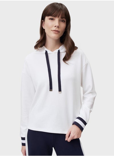 Buy Zip Detail Hooded Sweatshirt in UAE