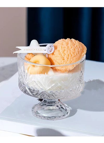 Buy Ice Cream Luxury Crystal Glass Jar Soy Wax Scented Candle in UAE