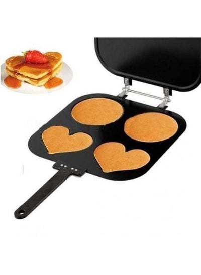 Buy 4 in 1 Pancake Egg Molder Non Stick Pan Easy Grip Non Slip Handle and Non Stick Pan in UAE