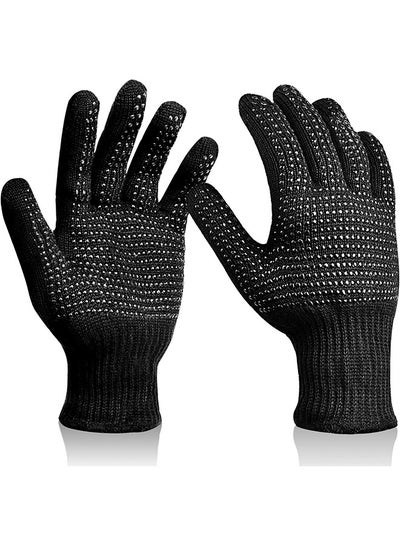 Buy Heat Resistant Gloves Silicone Non Slip Gloves For Hair Styling Fit For All Hand Size, Professional Heat Resistant Mitts For Hot Hair Styling Curling Iron Wand Flat Iron Hair Straightener in Saudi Arabia
