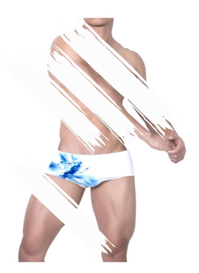 اشتري Men Swimwear Brazilian Style White Trunk With Pad في الامارات