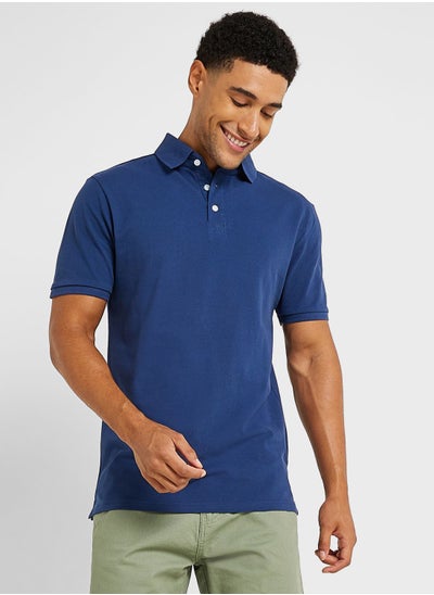 Buy Mens Short Sleeve Polo Button Up Shirt in Saudi Arabia