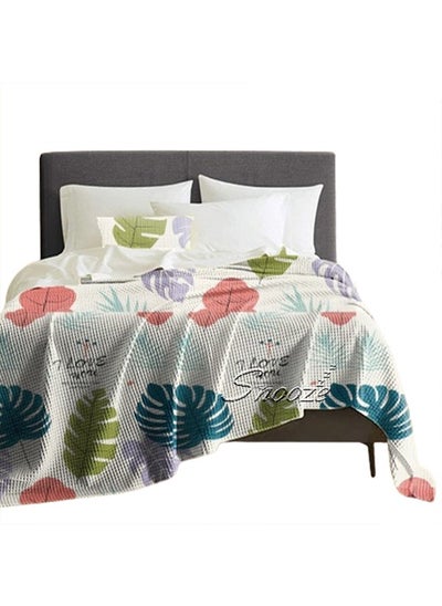 اشتري Snooze Printed Summer Coverlet -220*235 cm - Maple design في مصر