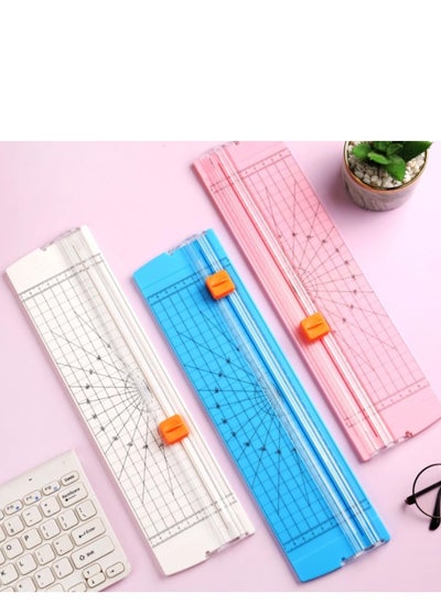 Buy Multi-Functional A5 Paper Cutter blue white pink in UAE