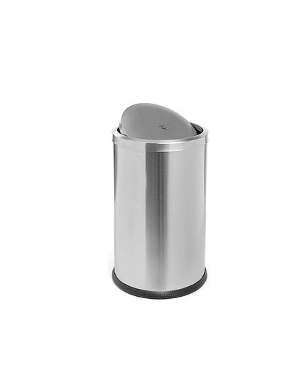 Buy Primanova Stainless Steel Trash Can with Swing Lid for Home, Under Desk, Office, Bedroom, Bathroom in Egypt