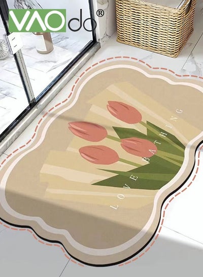 Buy Bath Mat Super Absorbent Bathroom Cushion Toilet Absorbent Non-Slip Mat Not Moldy Kitchen Porch Floor Mat in Saudi Arabia