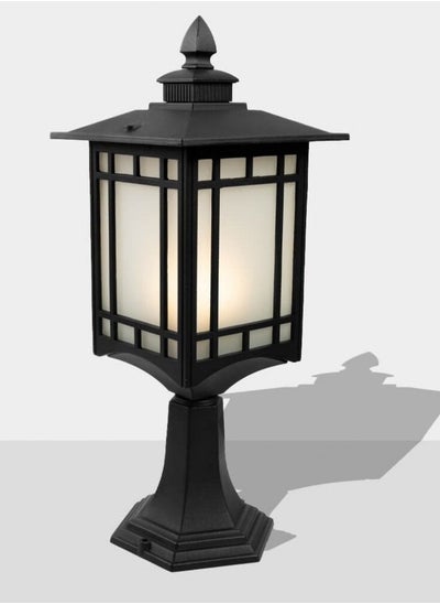 Buy Outdoor lighting for gardens and corridors, high resistance to rain water, outdoor lighting in the form of a metal lantern fixed to the ground, E27 bulb base in Saudi Arabia