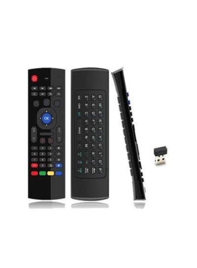 Buy 6-Axis Gyro 2.4G Wireless Air Mouse Motion-Sensing Remote Control for Android TV Box / Mini-PC / Smart-TV / Projector And Android/Windows/Mac OS/Linux Systems With QWERTY Keyboard And Voice Command in Saudi Arabia