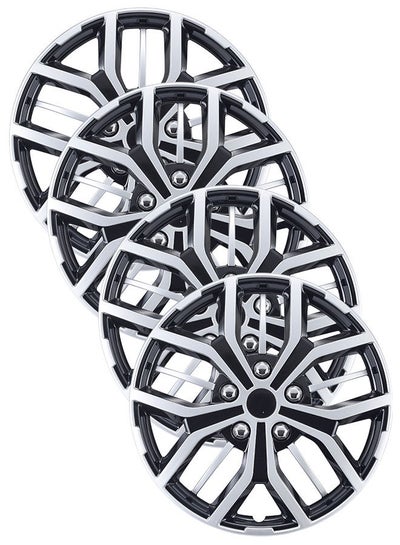 Buy 4 Pieces EMTC Taiwan Wheel Cover EM-3142 16" Silver Black in UAE