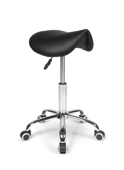 Buy COOLBABY Saddle Chair with Wheels Saddle Stool Hydraulic Rolling Swivel Adjustable Stool Chair in UAE