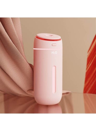 Buy Mist Humidifier, 400ml Mini Portable Humidifier with LED Night Light and 2 Mist Mode, Personal Desktop Humidifier for Home Office Nursery, Car Humidifier, Super Quiet Pink in Saudi Arabia