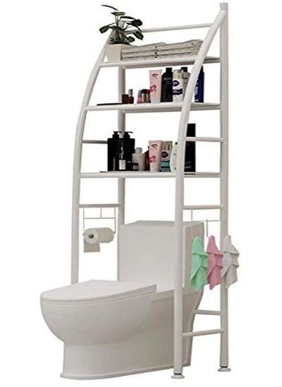 Buy Bathroom Storage Shelf 3 Tier Toilet Storage Rack Easy to Assemble Toilet Bathroom Shelf in UAE